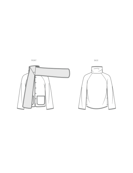 Patron KnowMe 2097.AA - Veste Homme avec Écharpe