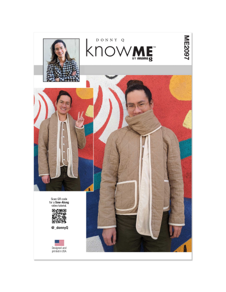 Patron KnowMe 2097.BB - Veste Homme avec Écharpe