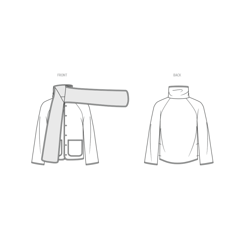 Patron KnowMe 2097.BB - Veste Homme avec Écharpe