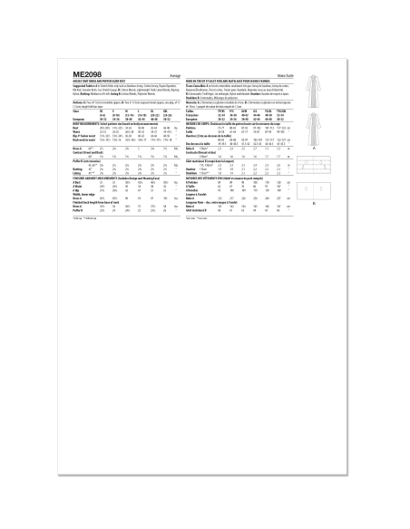 Patron KnowMe 2098.A - Robe en Maille et Gilet Écharpe Matelassé