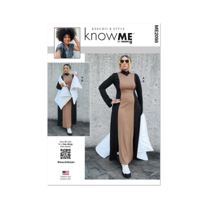 Patron KnowMe 2098.A - Robe en Maille et Gilet Écharpe Matelassé