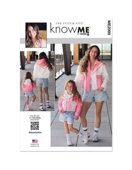 Patron KnowMe n°2099 - Veste à Capuche pour Enfants et Femmes