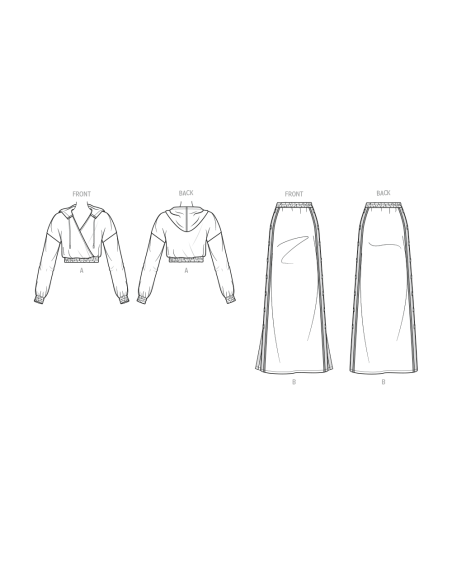 Patron KnowMe 2101.Y5 - Haut et Jupe en Maille par Alisha Grace