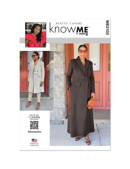 Patron KnowMe 2103.K5 - Manteau doublé en deux longueurs par Beaute' J'Adore