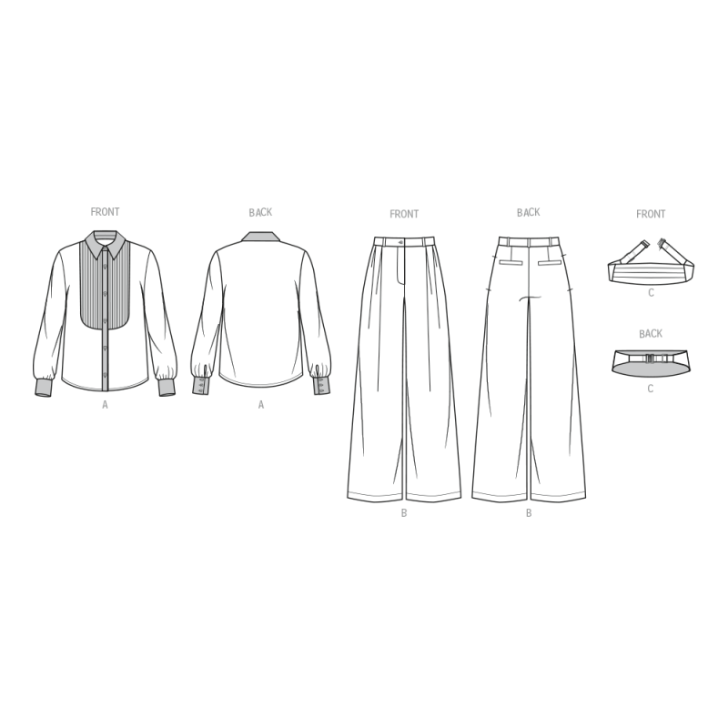 Patron KnowMe 2104.K5 - Chemise, Pantalon et Ceinture par Raven Maureen