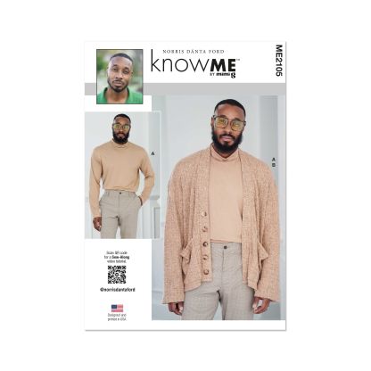 Patron KnowMe 2105.BB - Pull à col roulé et cardigan pour hommes