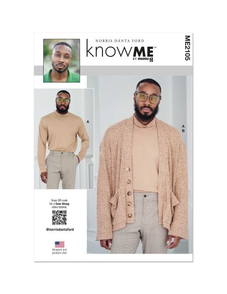 Patron KnowMe 2105.BB - Pull à col roulé et cardigan pour hommes