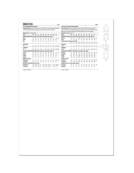 Patron KnowMe 2105.BB - Pull à col roulé et cardigan pour hommes