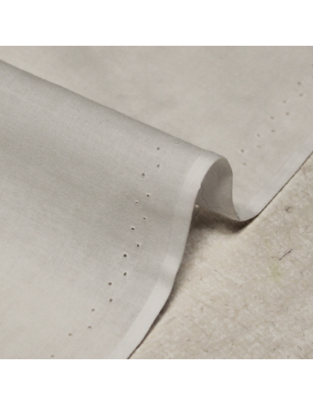 Broderie anglaise 100% coton - Fleuri banc optique à sequin