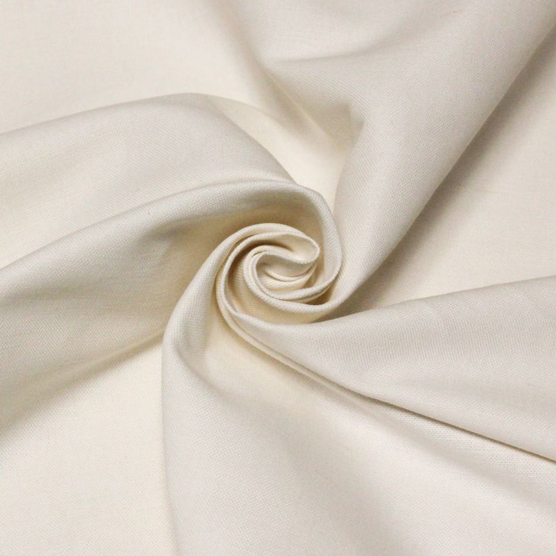 Étoffe 100% lin canevas - Blanc cassé