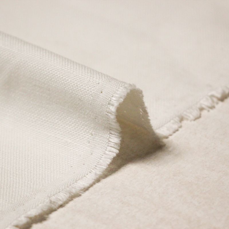 Étoffe 100% lin canevas - Blanc cassé