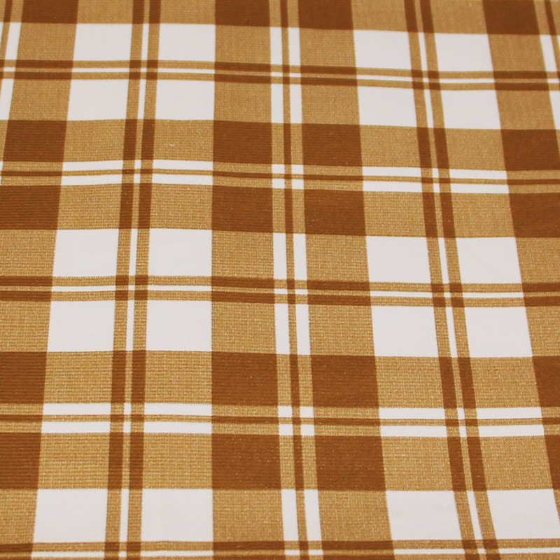 Velours côtelé milleraies - Carreaux camel