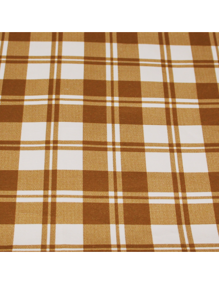 Velours côtelé milleraies - Carreaux camel