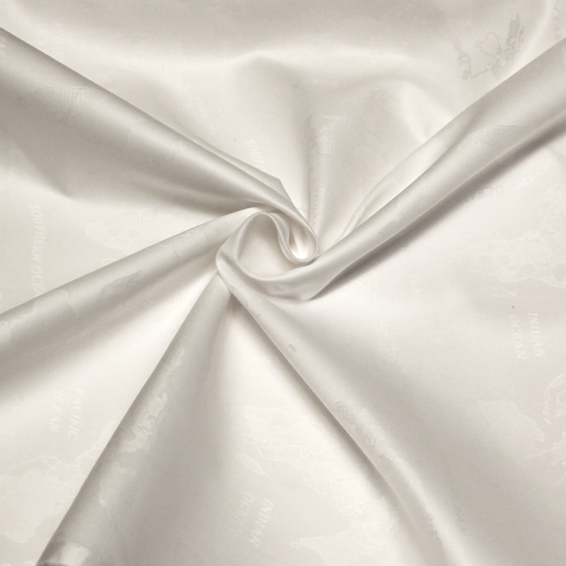 Bazin 100% coton - Carte du monde blanc optique