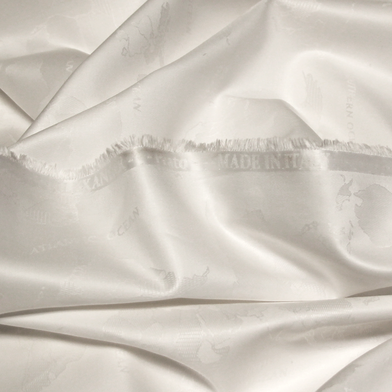 Bazin 100% coton - Carte du monde blanc optique