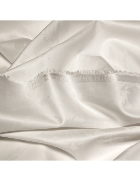 Bazin 100% coton - Carte du monde blanc optique