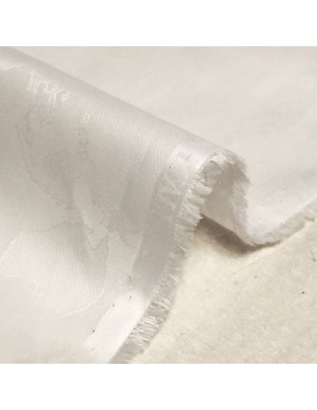 Bazin 100% coton - Carte du monde blanc optique