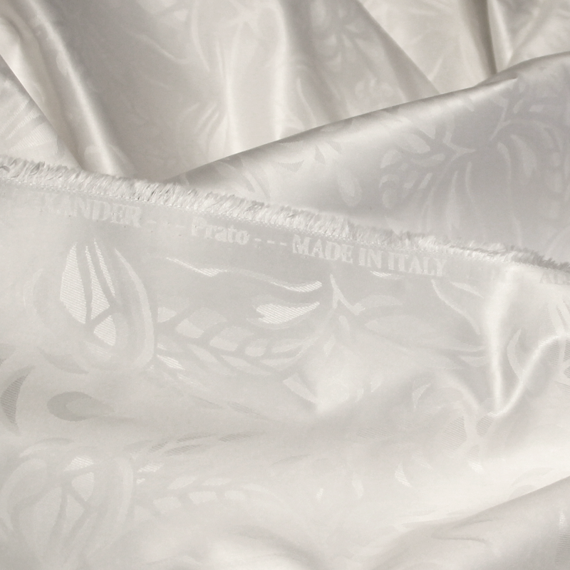 Bazin 100% coton - Motif abstrait blanc optique