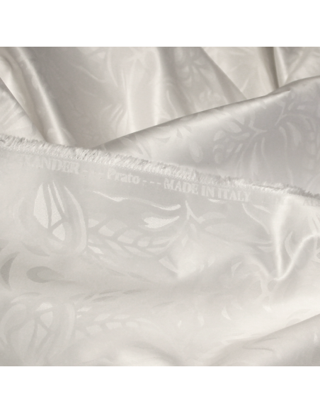 Bazin 100% coton - Motif abstrait blanc optique