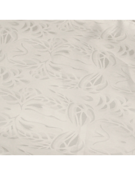 Bazin 100% coton - Motif abstrait blanc optique