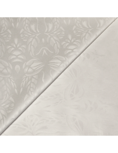 Bazin 100% coton - Motif abstrait blanc optique