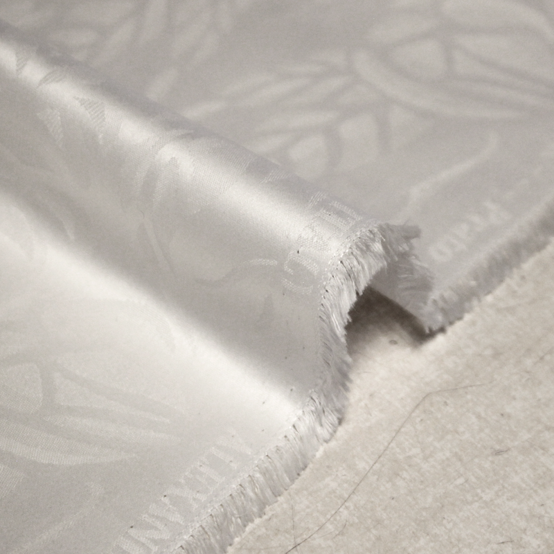 Bazin 100% coton - Motif abstrait blanc optique