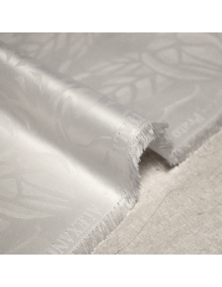 Bazin 100% coton - Motif abstrait blanc optique