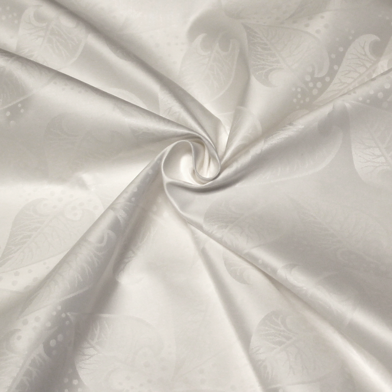 Bazin 100% coton - Feuille blanc optique