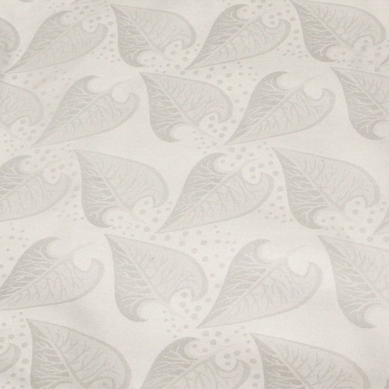 Bazin 100% coton - Feuille blanc optique