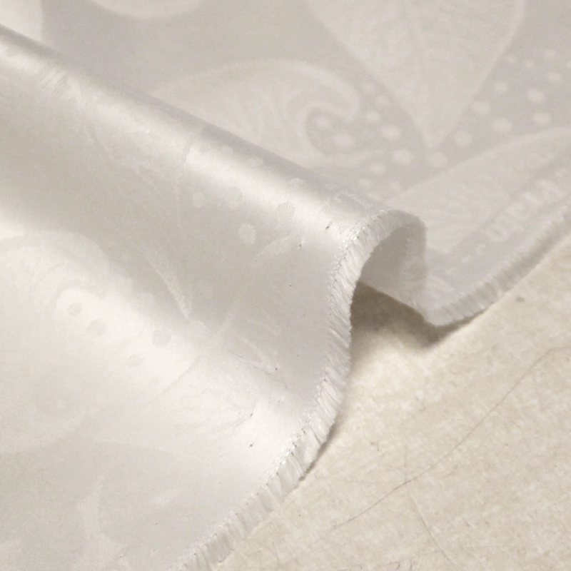 Bazin 100% coton - Feuille blanc optique