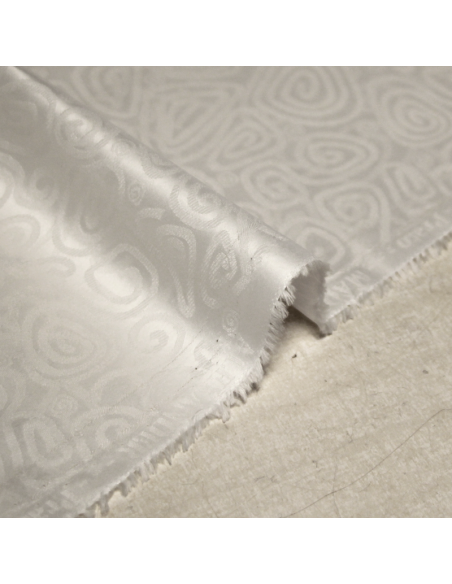 Bazin 100% coton - Tourbillon blanc optique