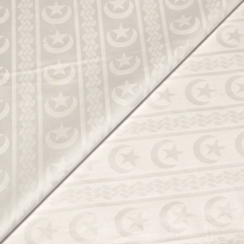 Bazin 100% coton - Croissant de lune & étoile
