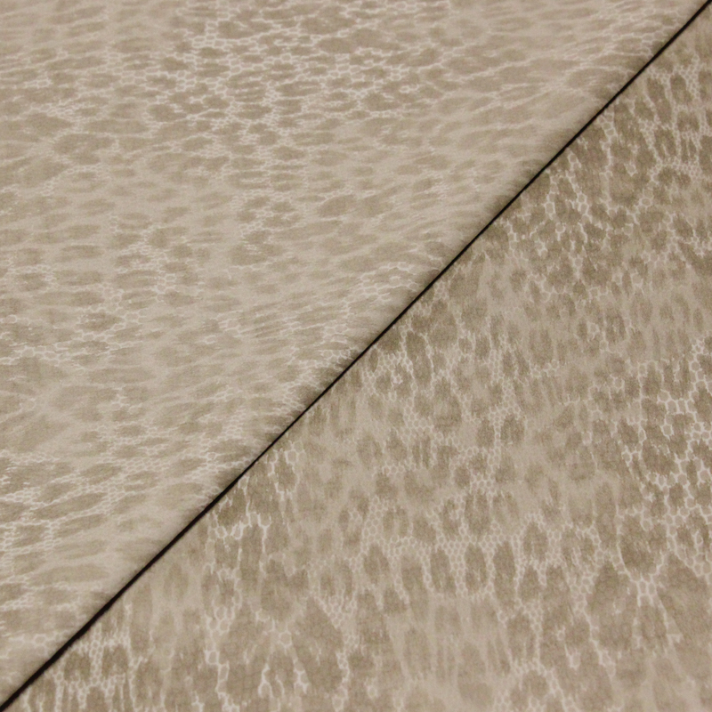 Gabardine coton & élasthanne - Félin beige