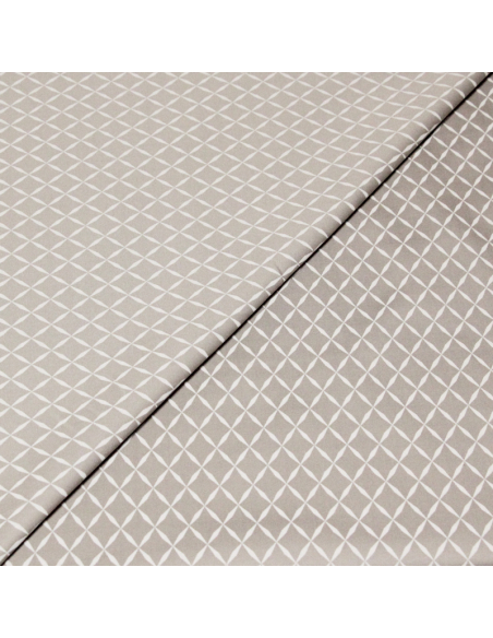 Gabardine coton & élasthanne - Maillage gris