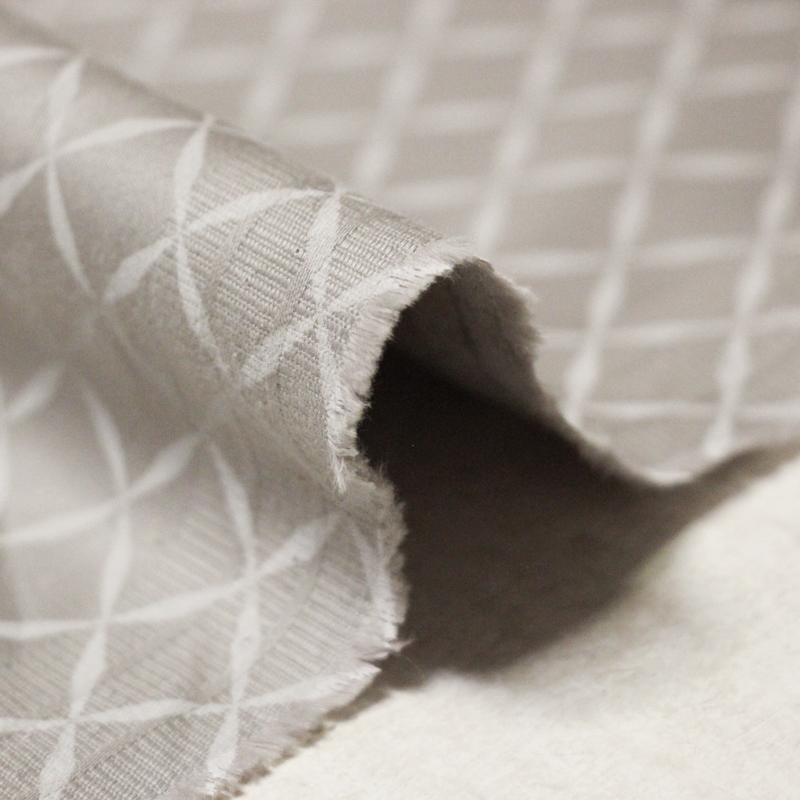 Gabardine coton & élasthanne - Maillage gris