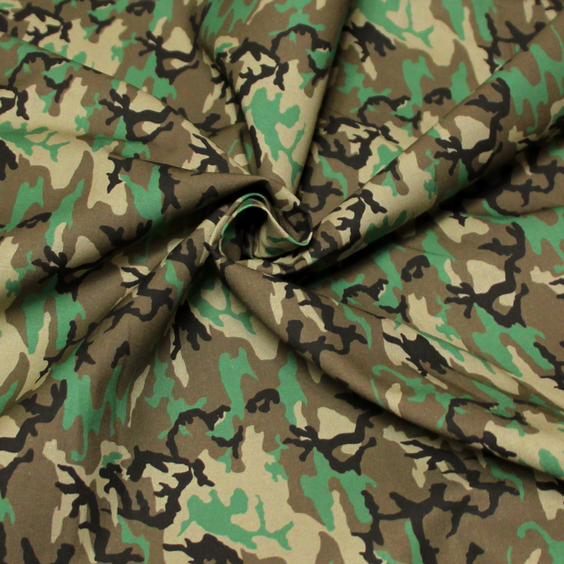 Cretonne 100% coton - Camouflage