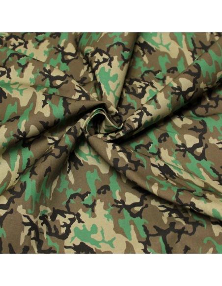 Cretonne 100% coton - Camouflage