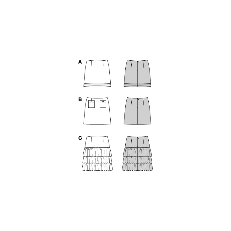 Patron Burda 5726 - Jupe