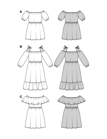 Patron Burda 5728 - Robe d'été polyvalente