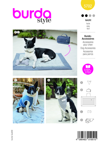 Patron Burda 5702 - Accessoires pour animaux de compagnie