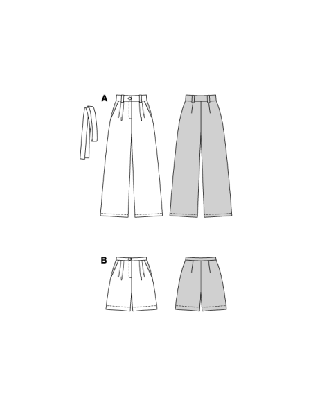 Patron Burda 5718 - Pantalon Marlene et Short stylé
