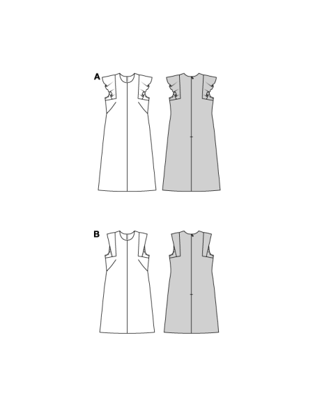 Patron Burda 5719 - Robe féminine polyvalente