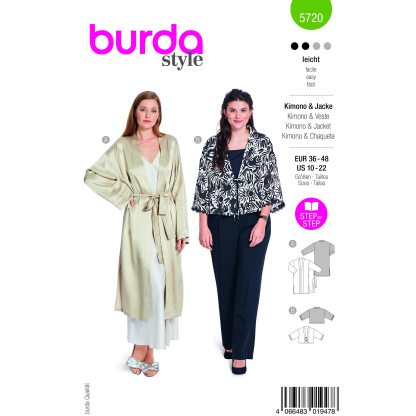 Patron Burda 5720 - Robe portefeuille élégante