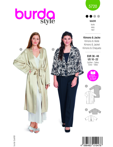 Patron Burda 5720 - Robe portefeuille élégante