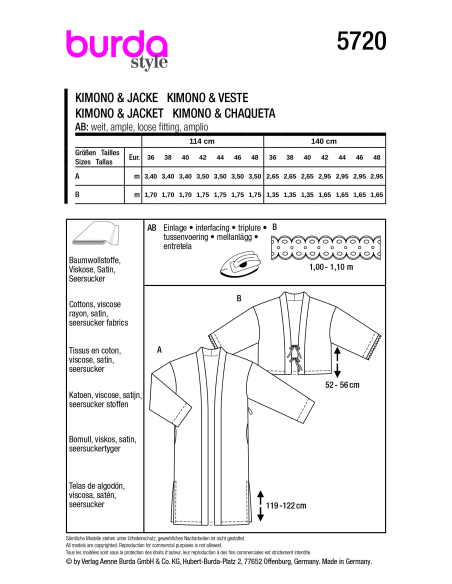 Patron Burda 5720 - Robe portefeuille élégante