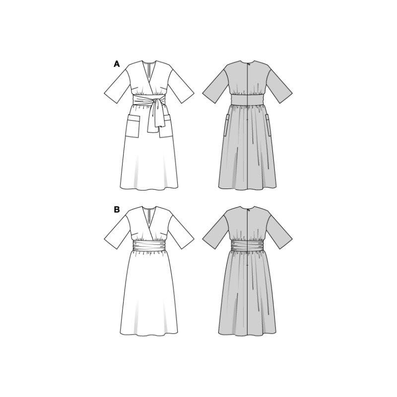 Patron Burda 5724 - Robe féminine polyvalente