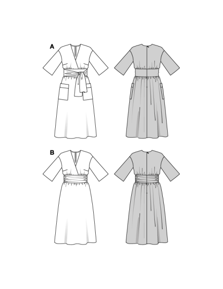 Patron Burda 5724 - Robe féminine polyvalente