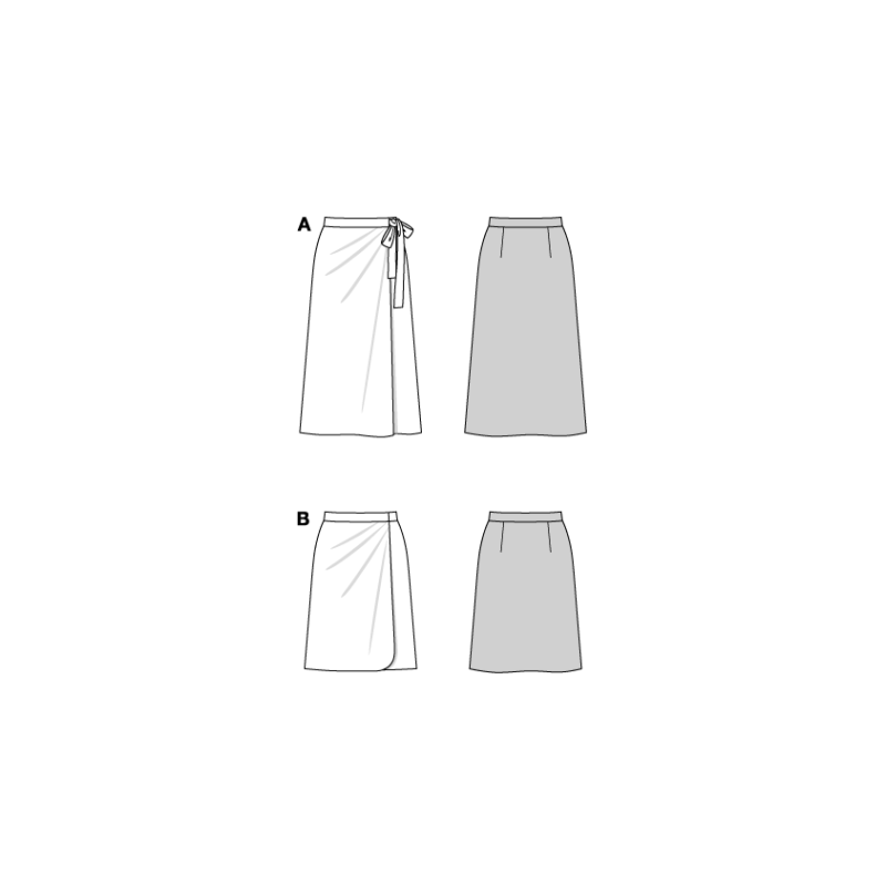 Patron Burda 5725 - Jupe féminine polyvalente