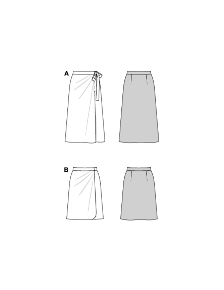 Patron Burda 5725 - Jupe féminine polyvalente