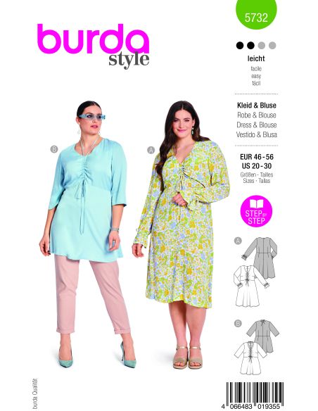 Patron Burda 5732 - Robe et blouse polyvalentes